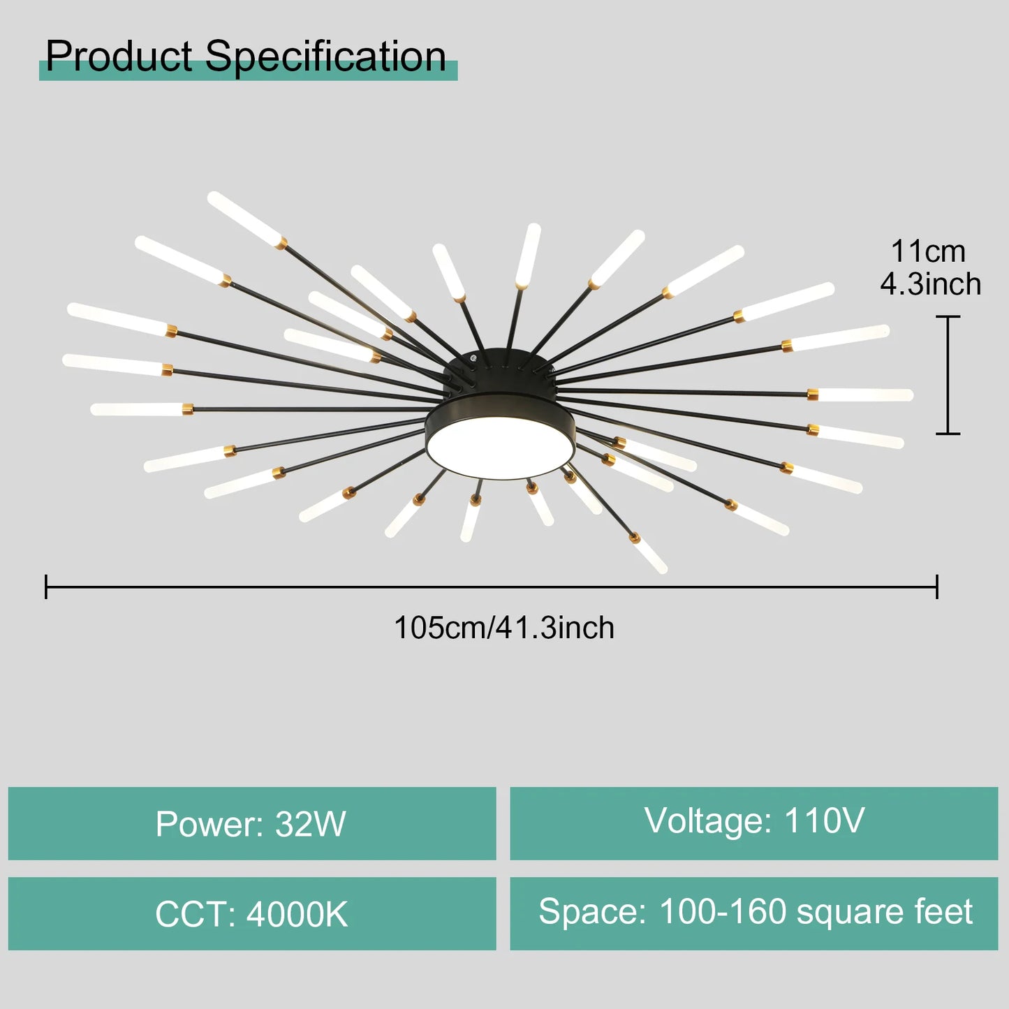 Modern LED Ceiling Light For Living Room And Bedroom Fixture