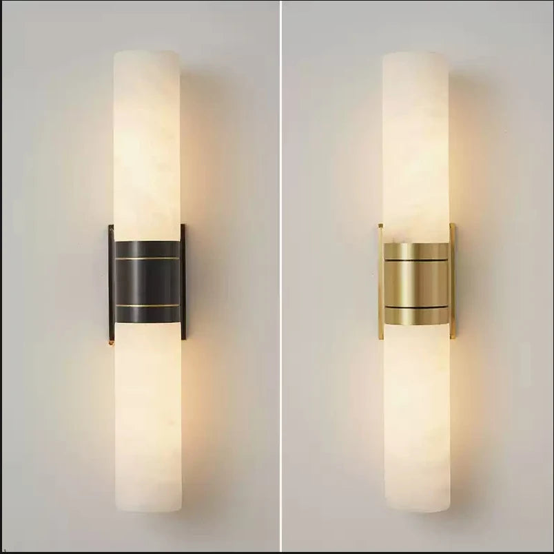 Luxury Marble LED Wall Lamp Copper Wall Light Indoor Villa
