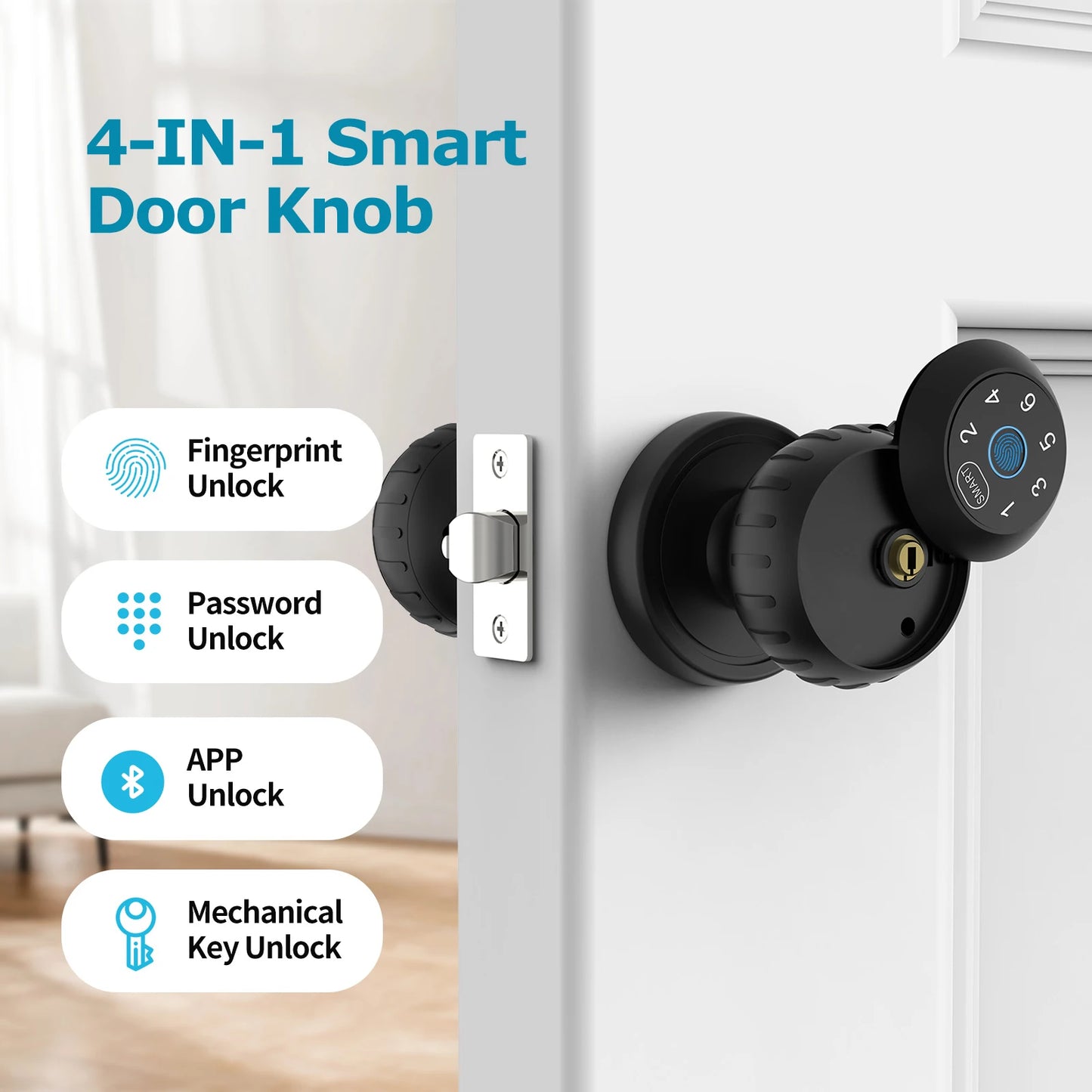 Viladepot Smart Lock Fingerprint Passcode Unlock Door