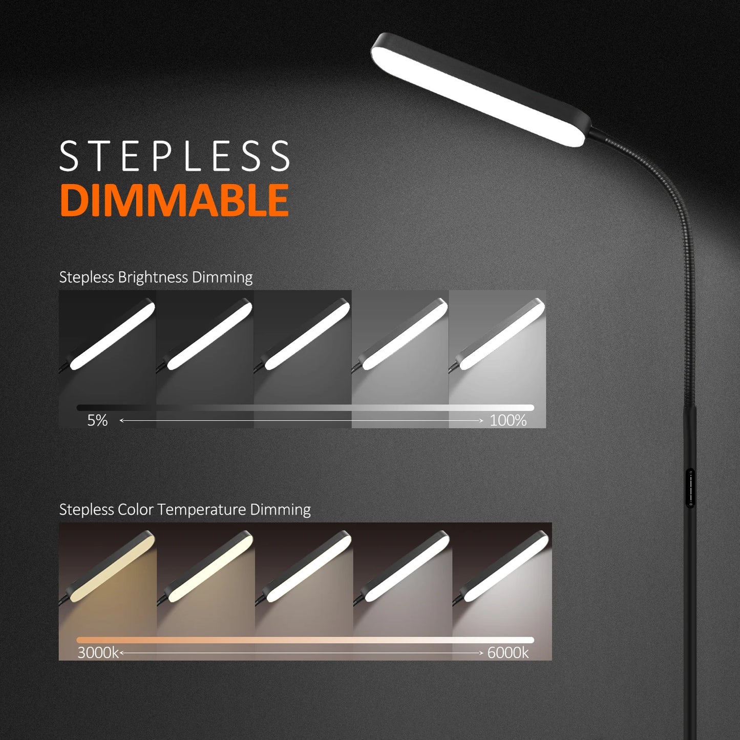 Hign-concerned LED Standing Floor Lamp With Remote Control