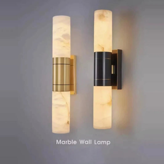 Luxury Marble LED Wall Lamp Copper Wall Light Indoor Villa