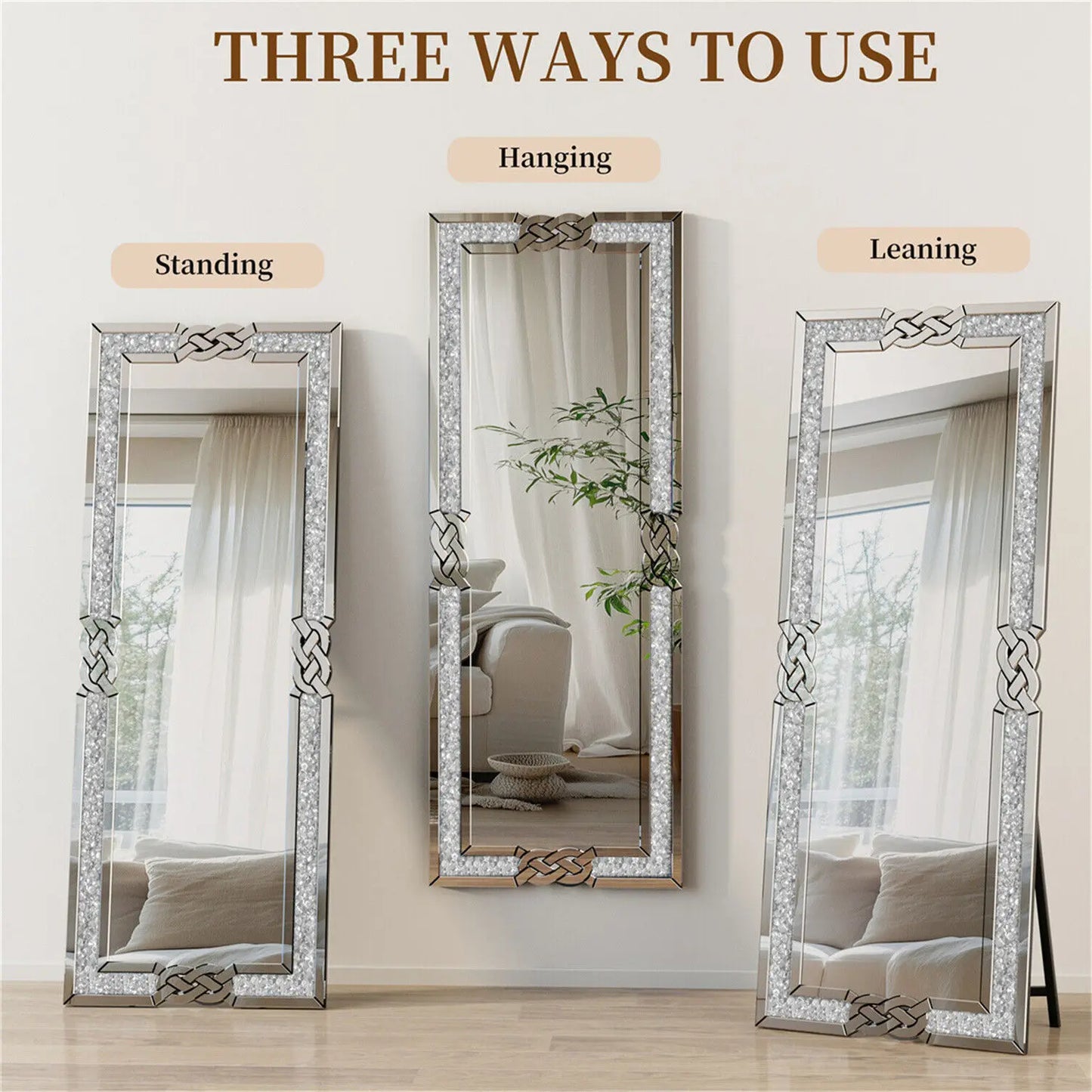 Borwart Artloge Wall Mirror Framed Dressing Mirror Modern