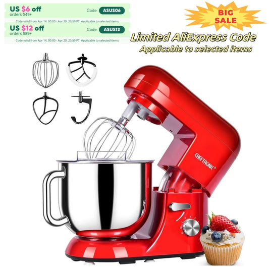 Cheftronic 6 Speed Stand Mixer With Stainless Steel Bowl