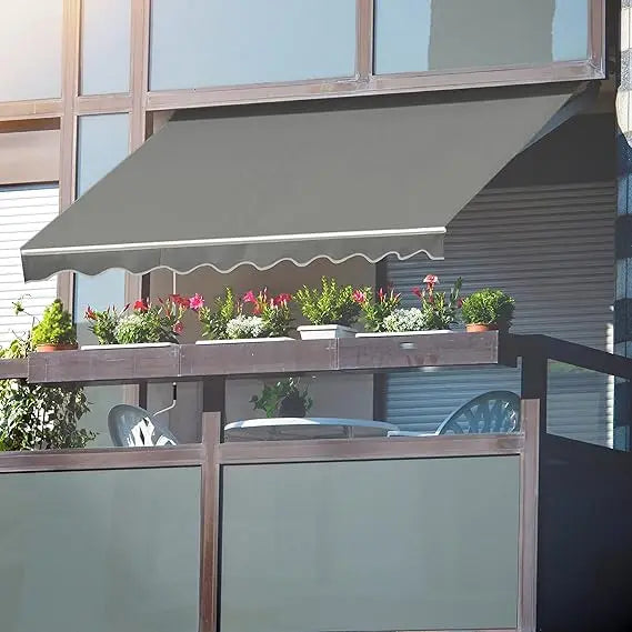 Ticify Retractable Patio Awning For Outdoor Deck Shade