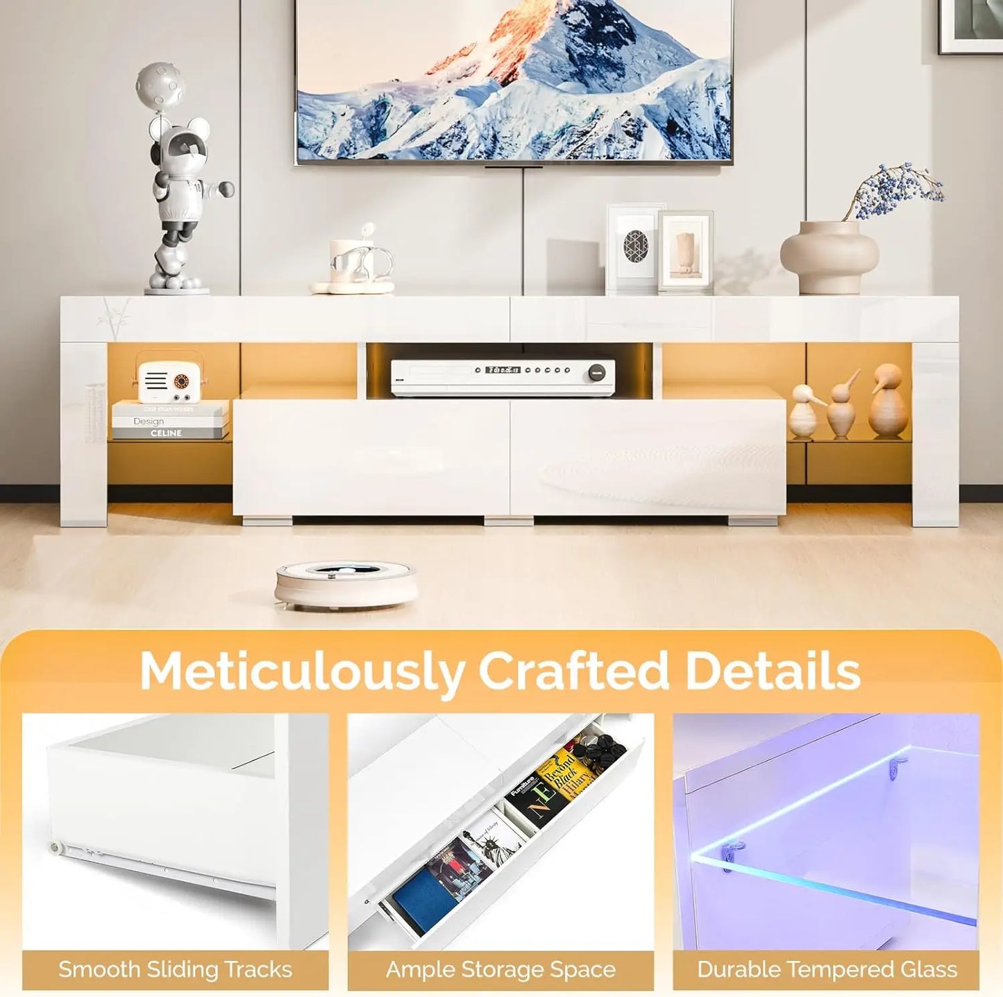 XMSJHign-concerned Modern Entertainment Center With LED