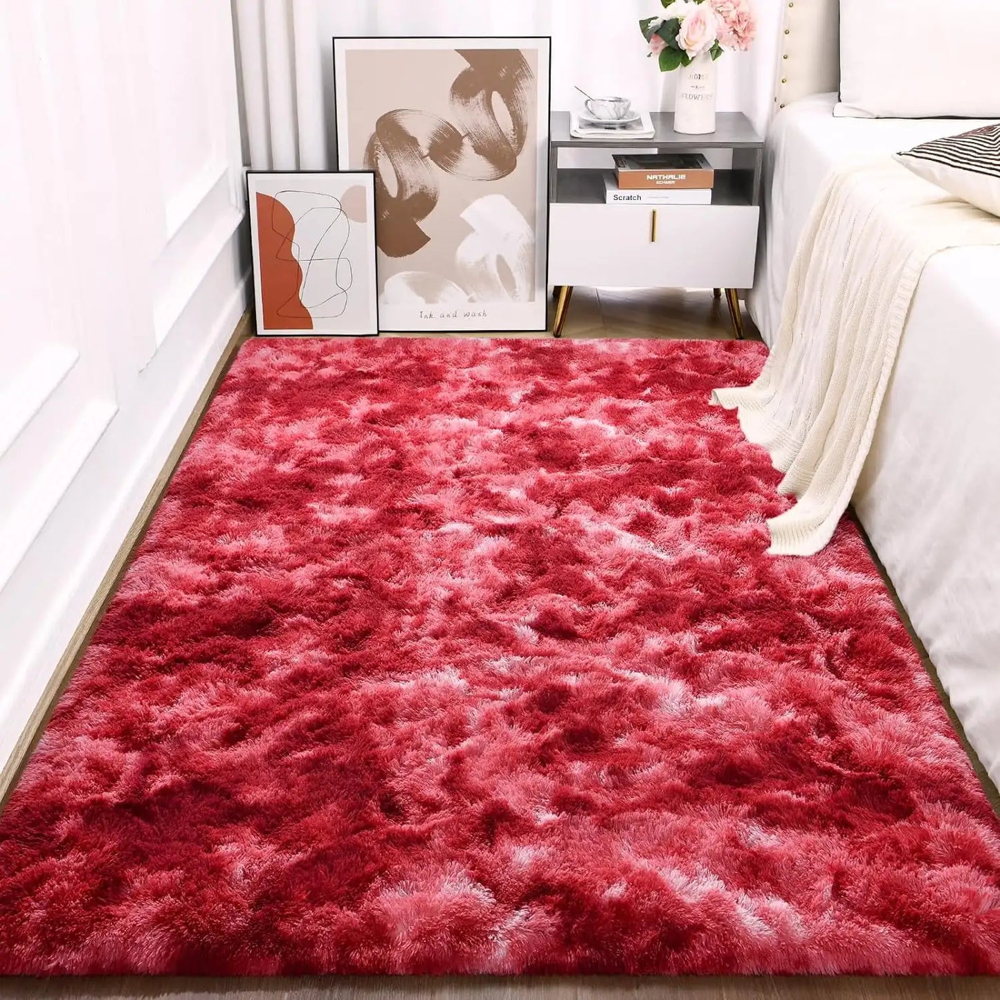 Lochas Super Soft Tie Dye Velvet Rug for Cozy Home Decor