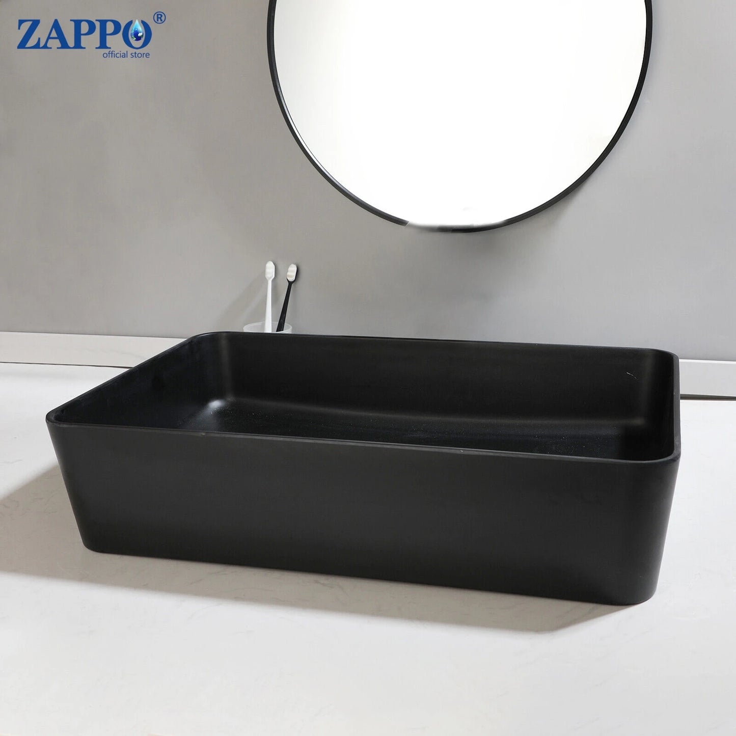 Torayvino Bathroom Vessel Sink Stone Resin Washbasin