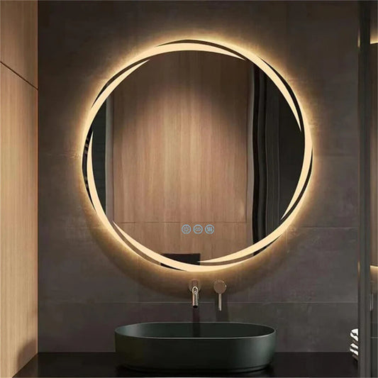 Feature Illuminated Anti Fog LED Circle Backlit Bathroom Mirror