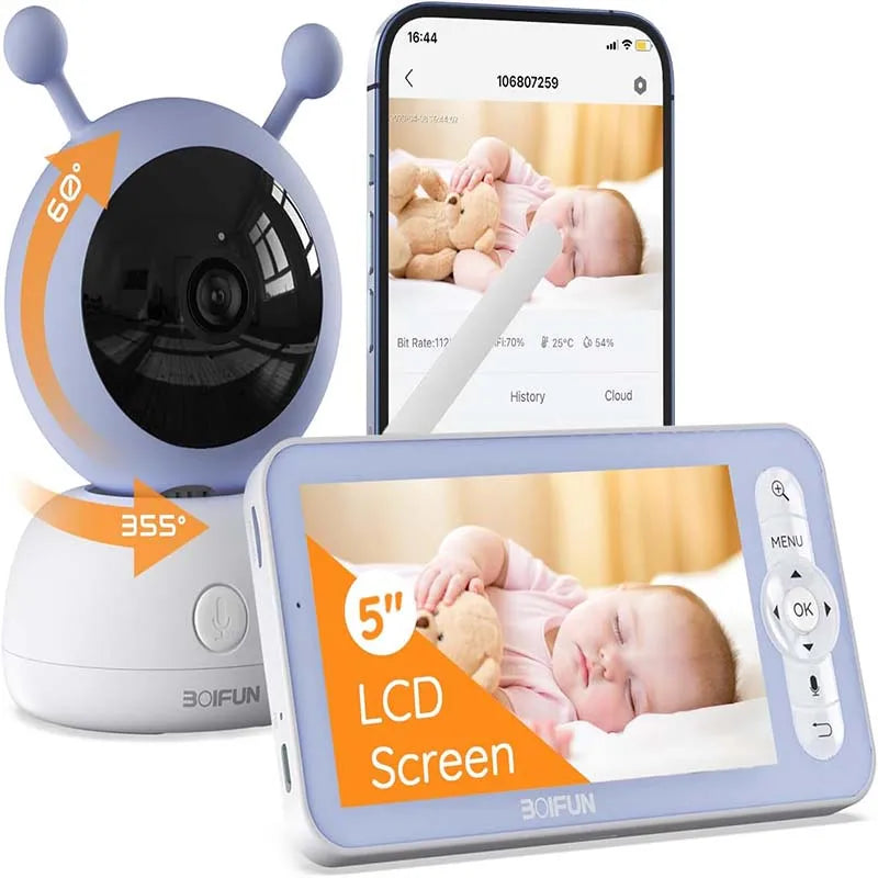 BOIFUN Baby Monitor 720p Night Vision Auto Tracking