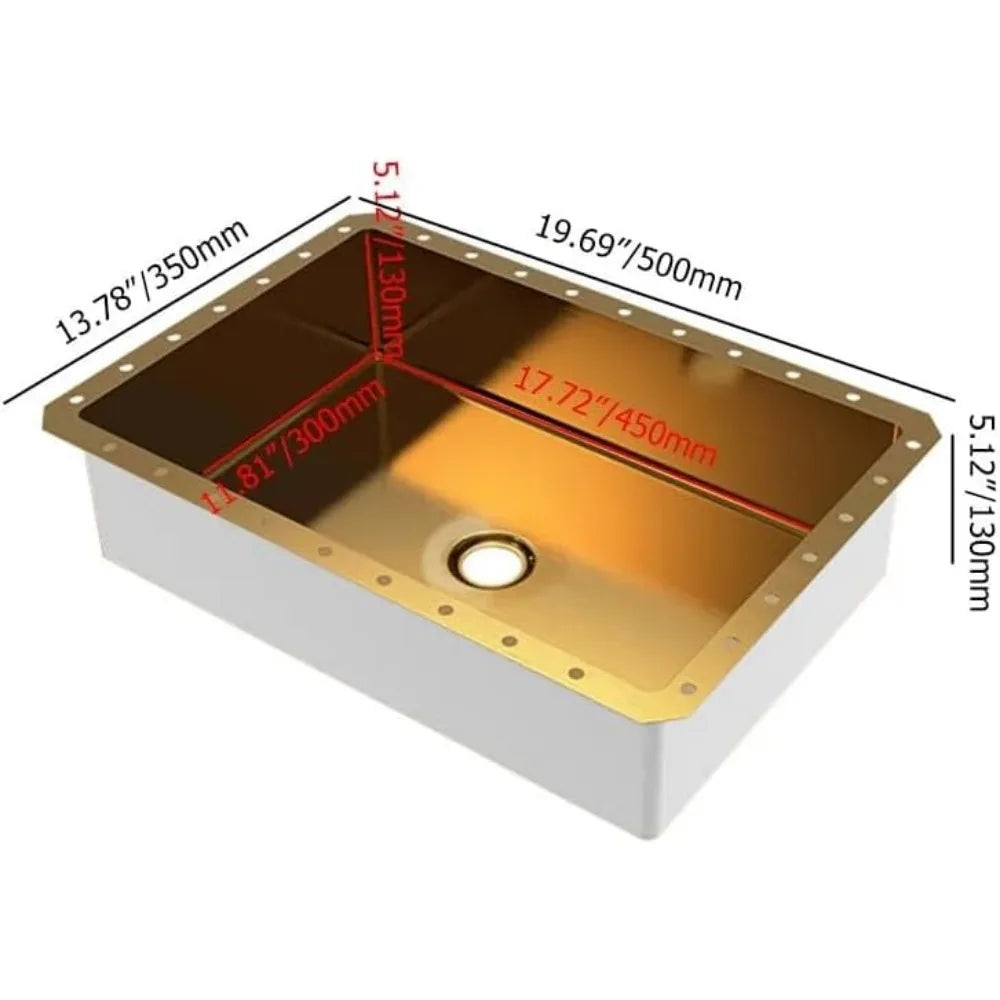 Aplus V2 Stainless Steel Rectangular Undermount Sink