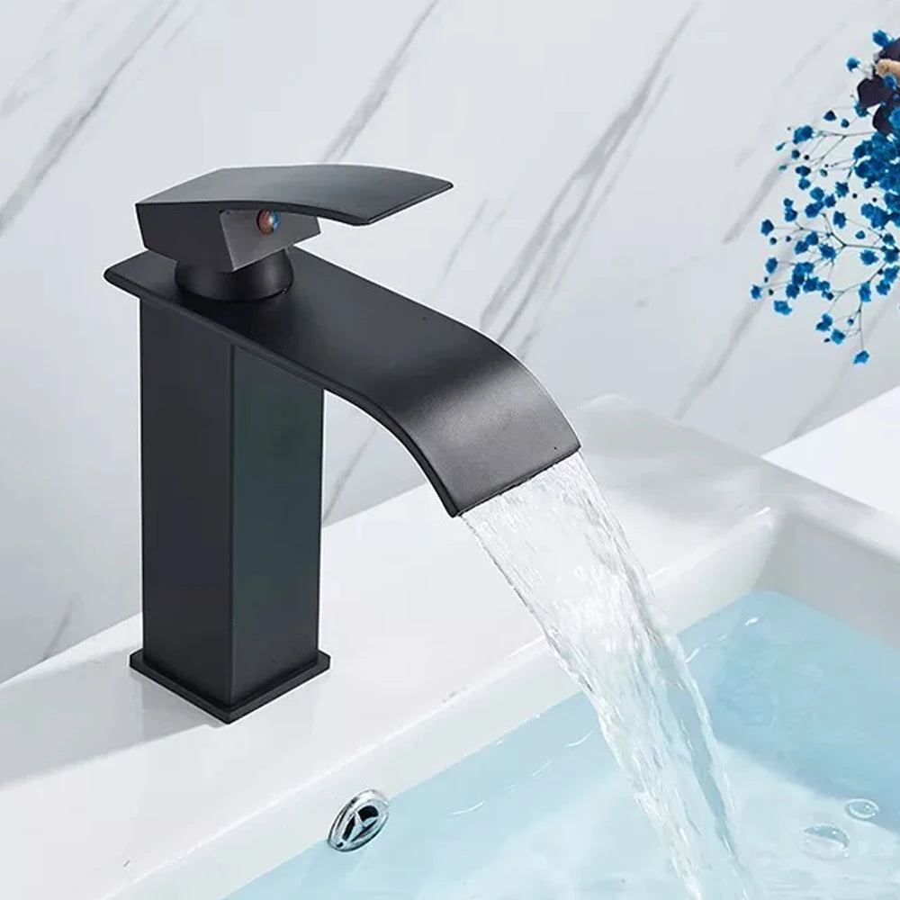 MYQualife Waterfall Bathroom Faucet Vanity Vessel Sink