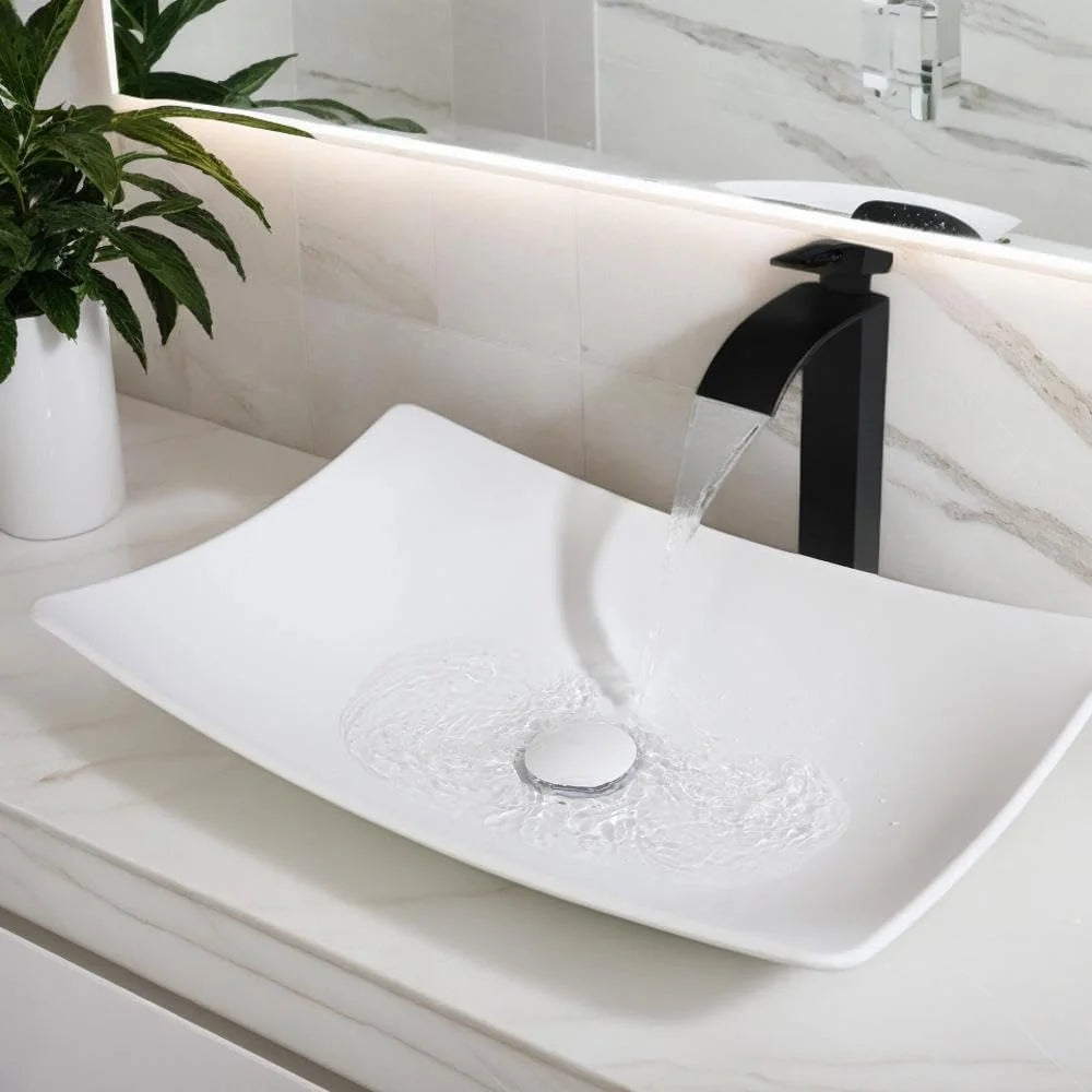 Torayvino Bathroom Vessel Sink Stone Resin Washbasin