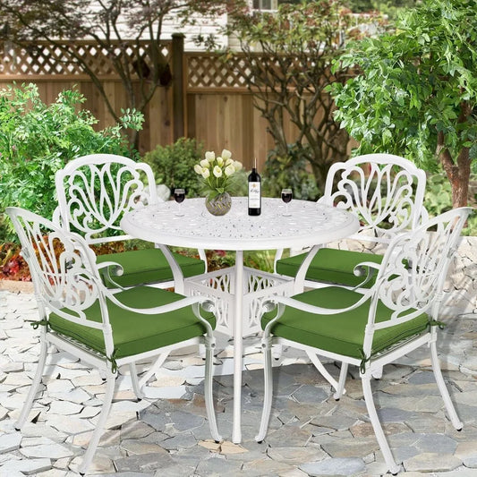 Modern 5-Piece Outdoor Patio Dining Set with Cushions