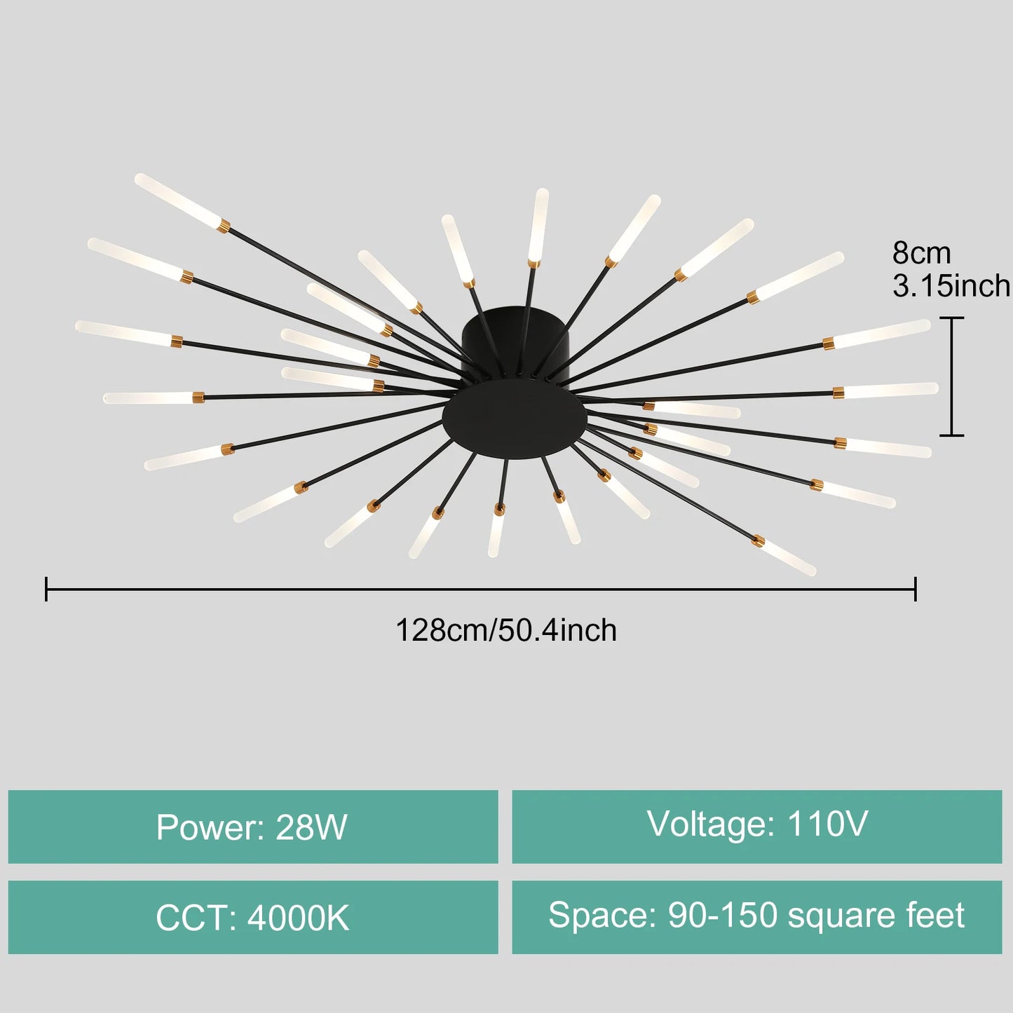Modern LED Ceiling Light For Living Room And Bedroom Fixture