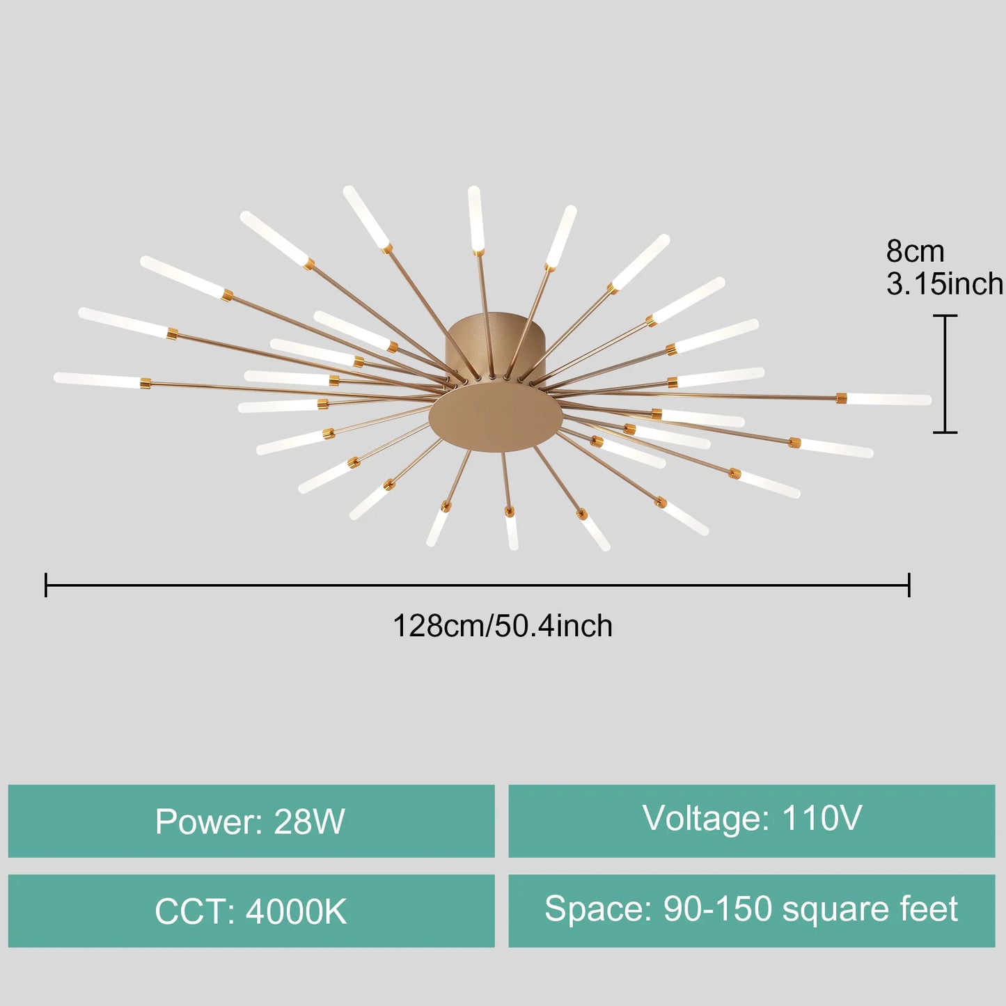 Modern LED Ceiling Light For Living Room And Bedroom Fixture