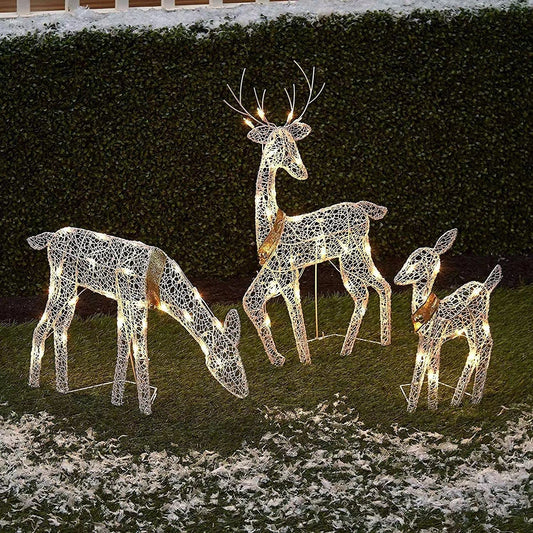 Alloet Battery Powered DIY Reindeer Ornaments For Garden