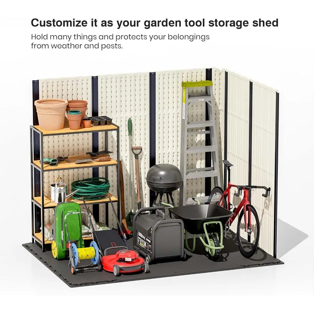 Hign-concerned Plastic Storage Shed With Floor Window