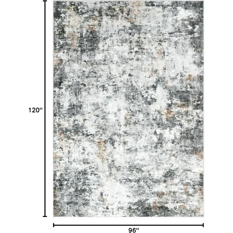Modern Abstract 8x10 Area Rug for Washable Stain Resistance