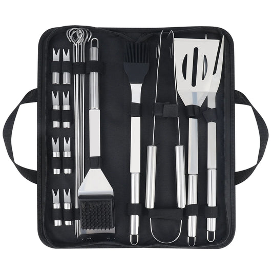 Barbecue Utensil Set 20Pcs Stainless Steel Grill Tools