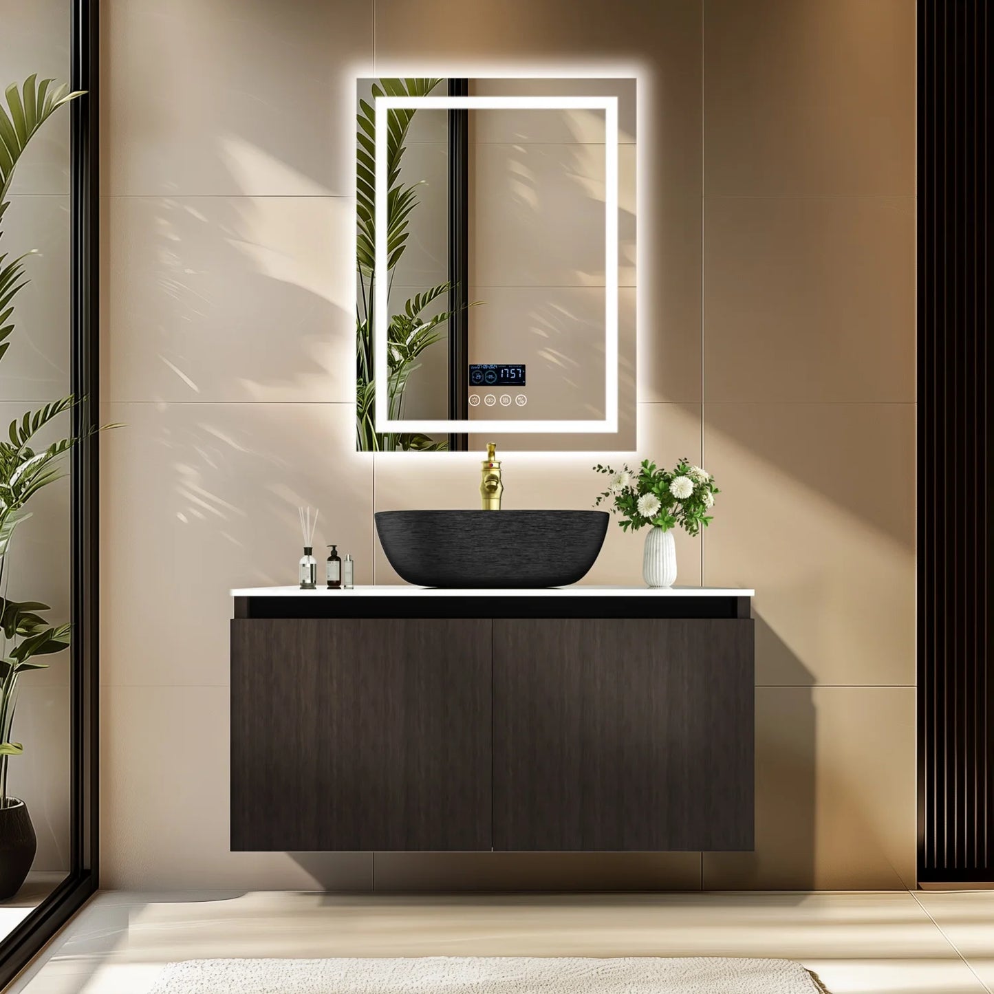 Hign Concerned Modern Floating Bathroom Vanity Sink Combo