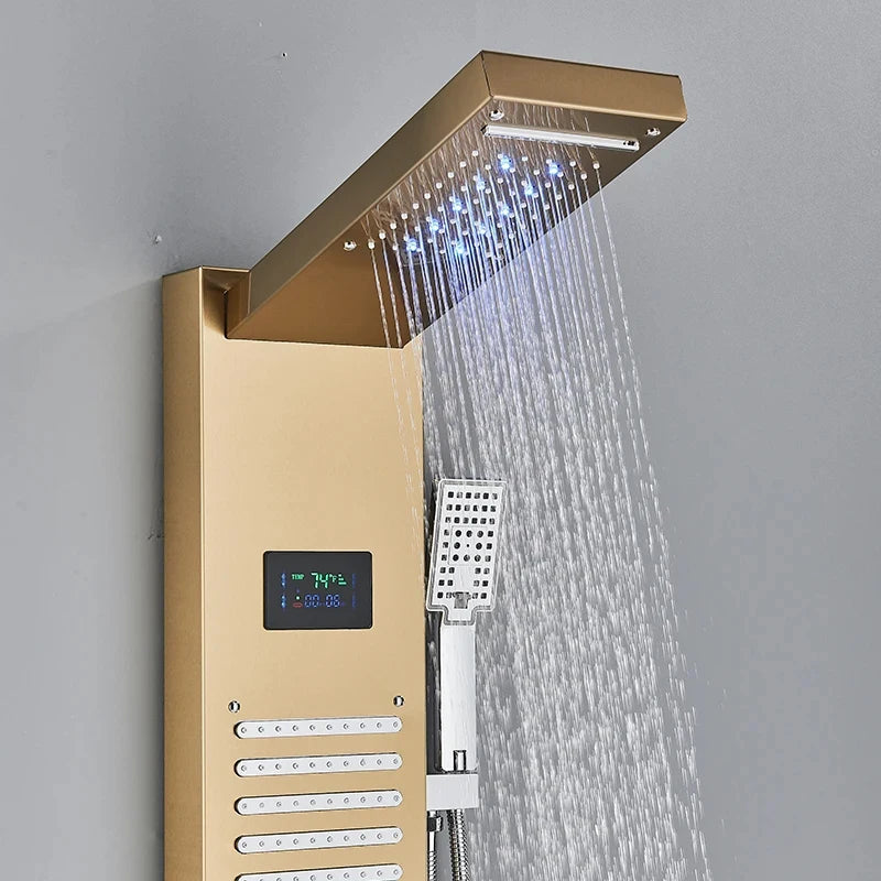 MYQualife Golden Shower Panel LED Light Shower Column