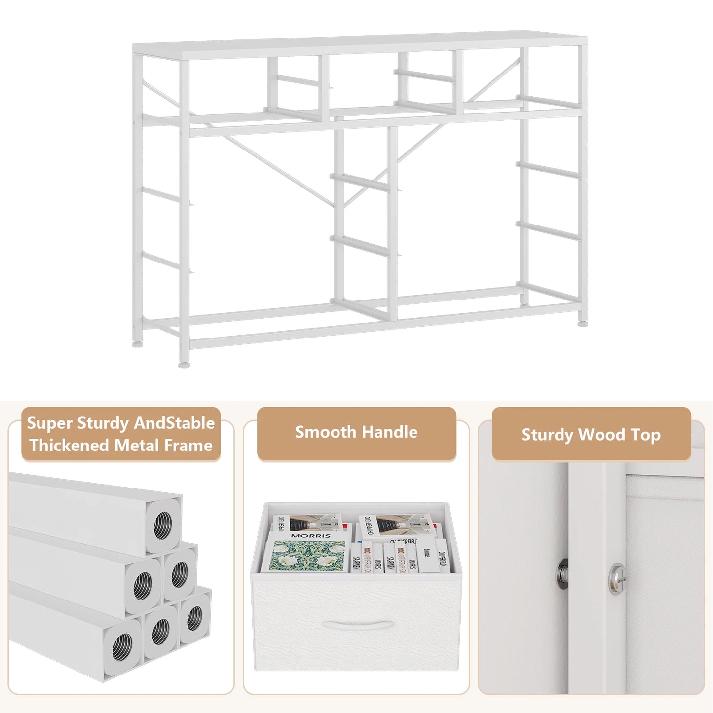 Twister CK TV Stand Dresser With 10 Drawers Storage
