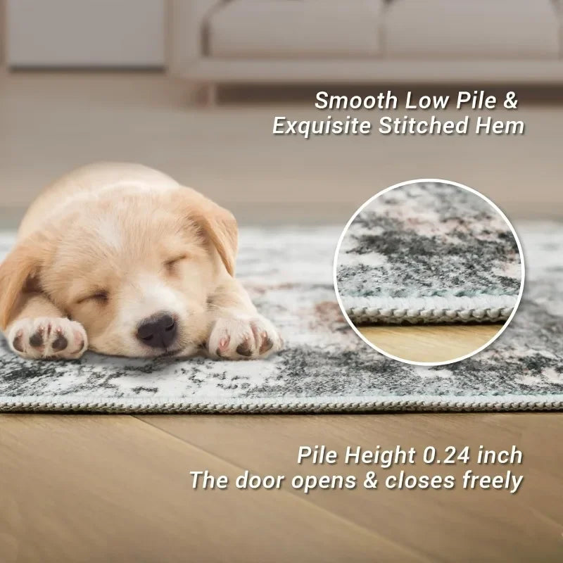 Modern Abstract 8x10 Area Rug for Washable Stain Resistance