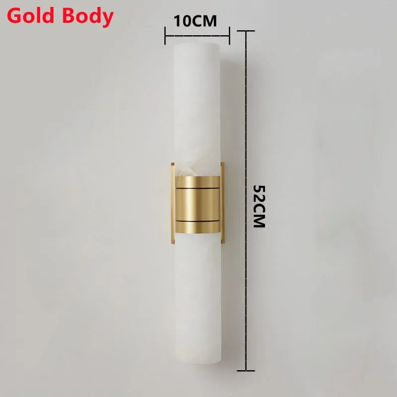 Luxury Marble LED Wall Lamp Copper Wall Light Indoor Villa