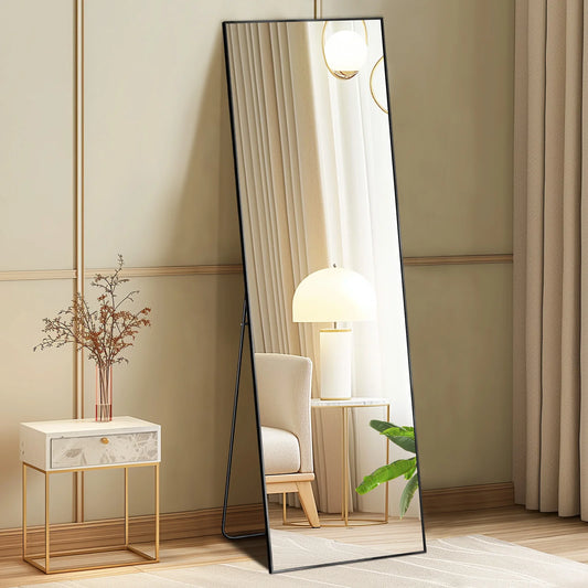 Full Body Wall Mirror with Aluminum Frame for Elegant Home Decor