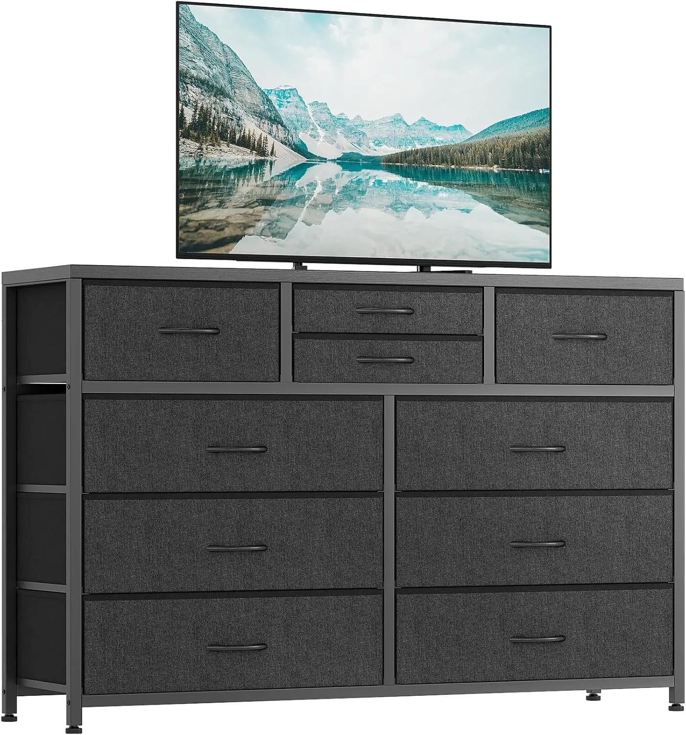Twister CK TV Stand Dresser With 10 Drawers Storage