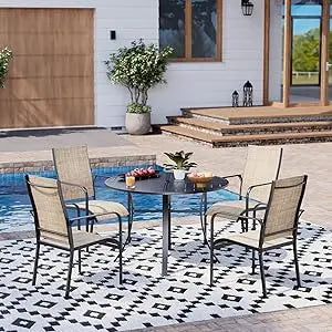 All Weather Rattan Patio Dining Set With Removable Cushions