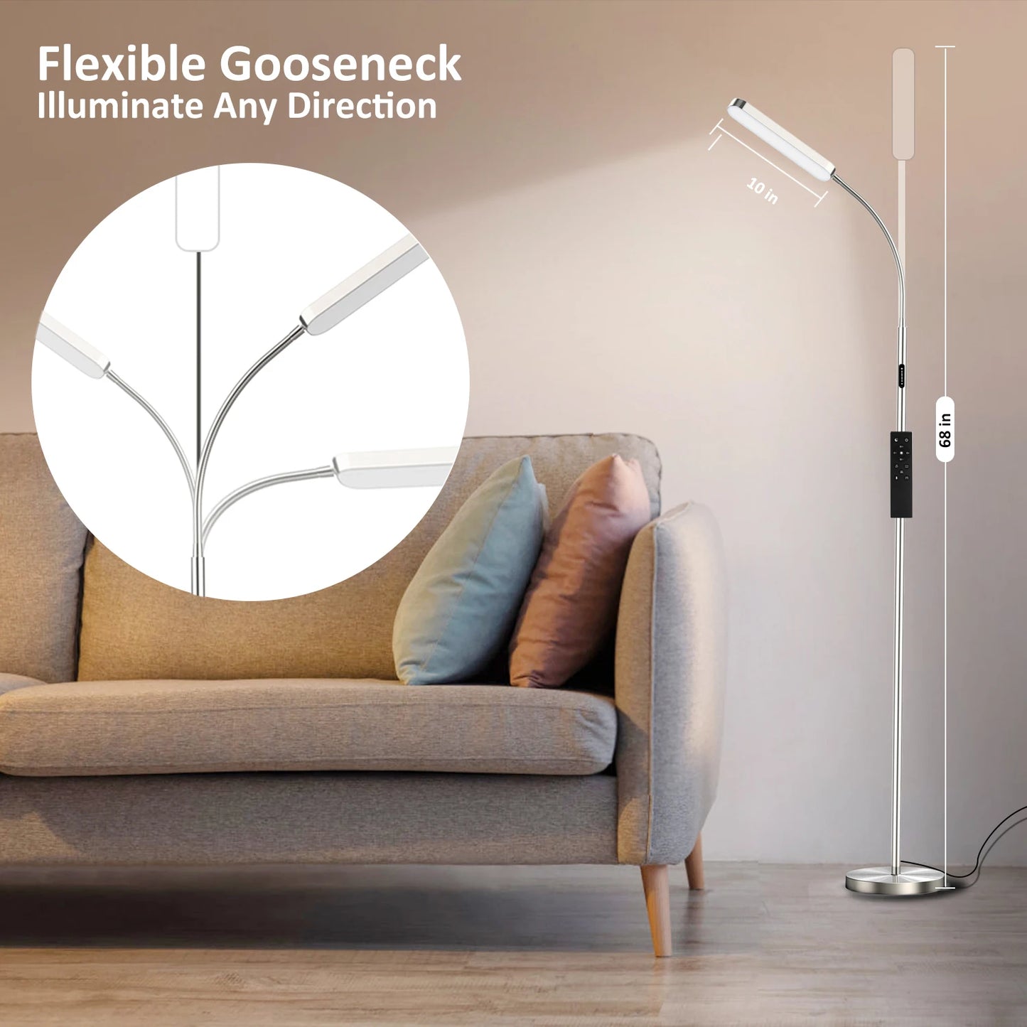 Hign-concerned LED Standing Floor Lamp With Remote Control