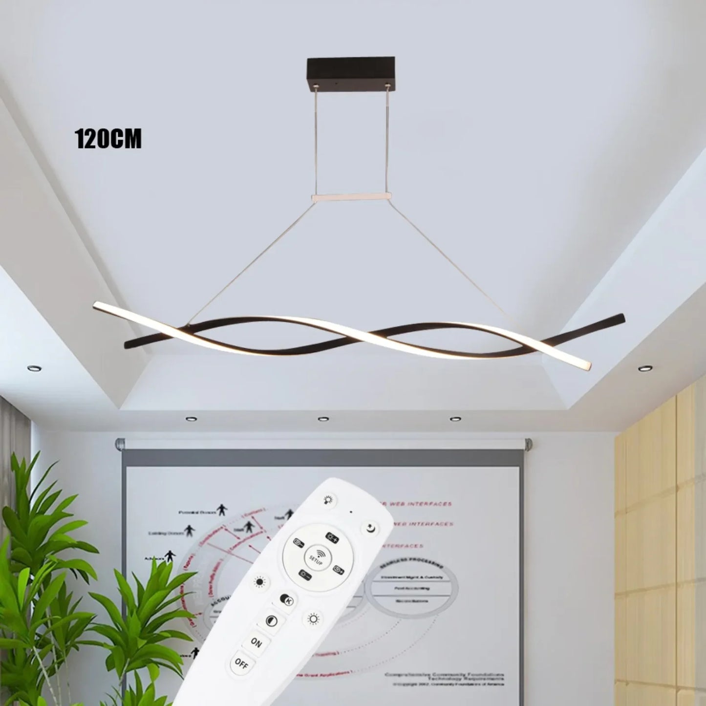 Bymaocar LED Dimmable Pendant Light With Remote Control