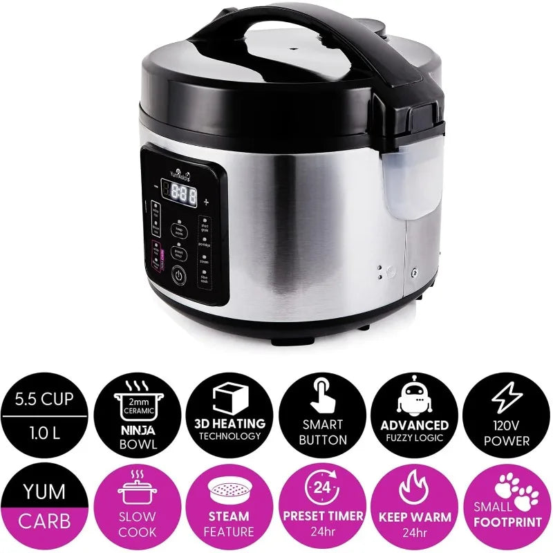 XMSJ Yum Asia Rice Cooker With Ceramic Bowl Fuzzy Logic