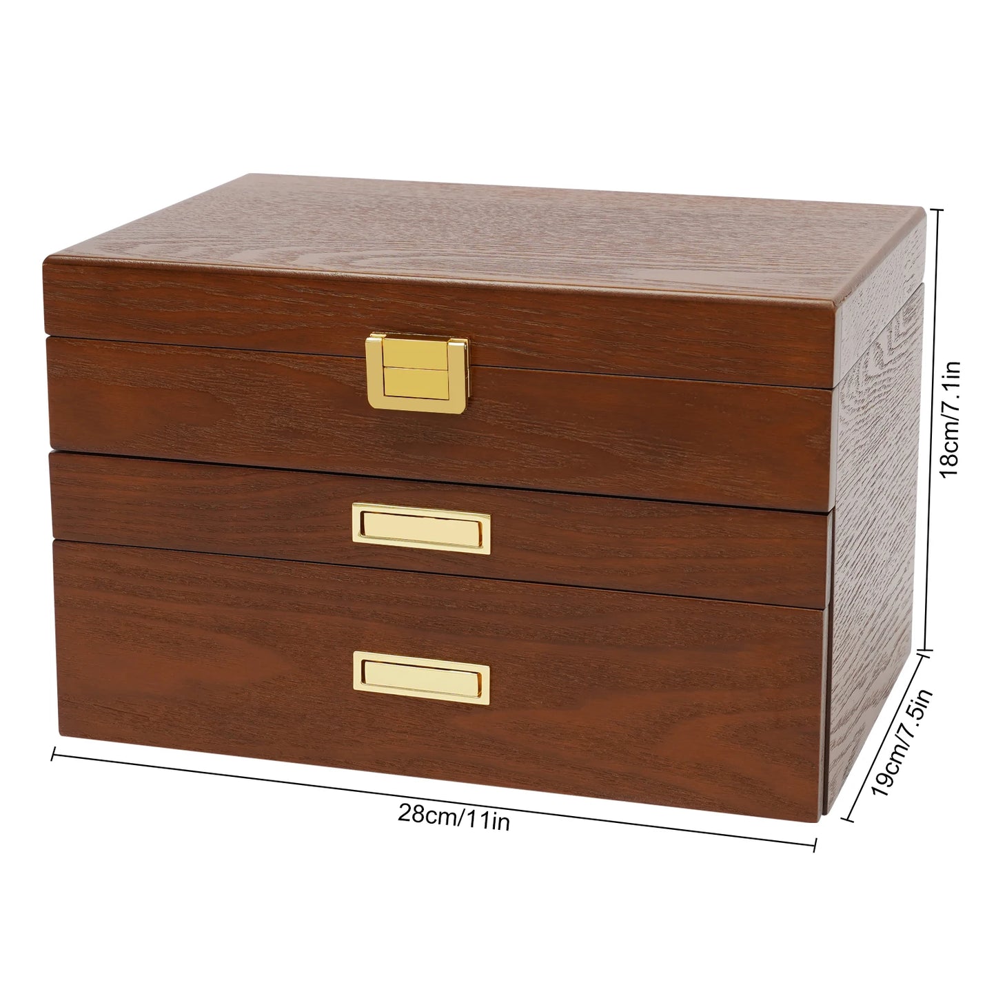 Sichuan Wood Jewelry Display Case and Watch Organizer