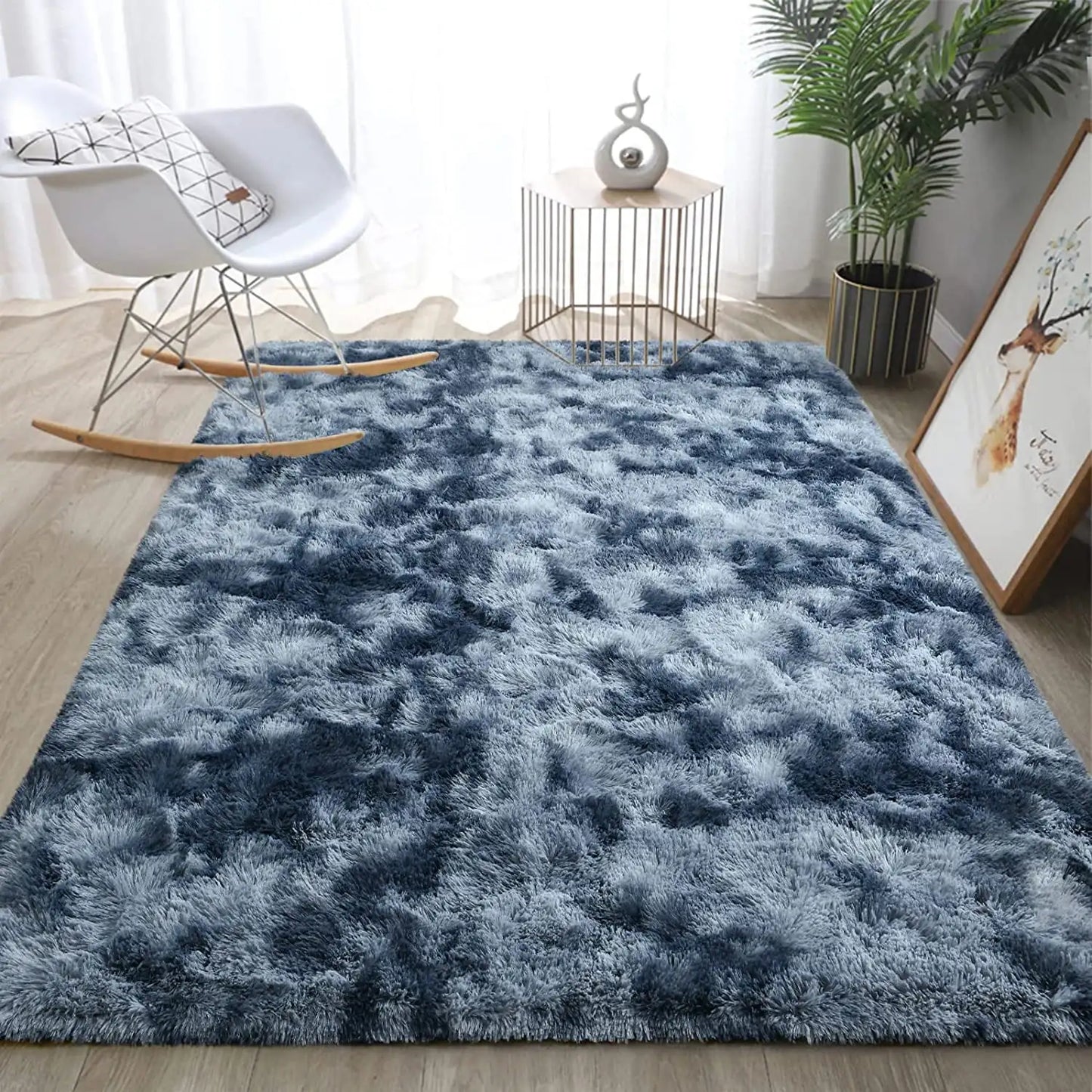 Lochas Super Soft Tie Dye Velvet Rug for Cozy Home Decor