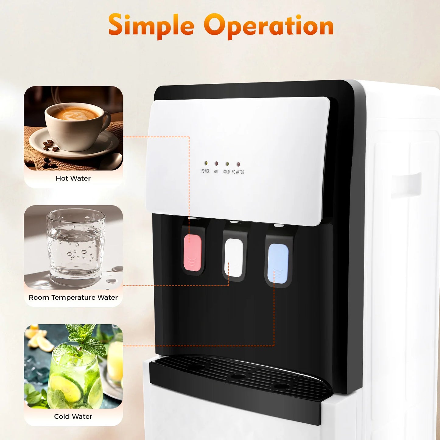 Cold Water Bottom Loading Hot Cold Standing Water Dispenser