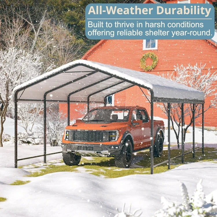 Heavy Duty 12x20 FT Metal Carport for Ultimate Vehicle Protection