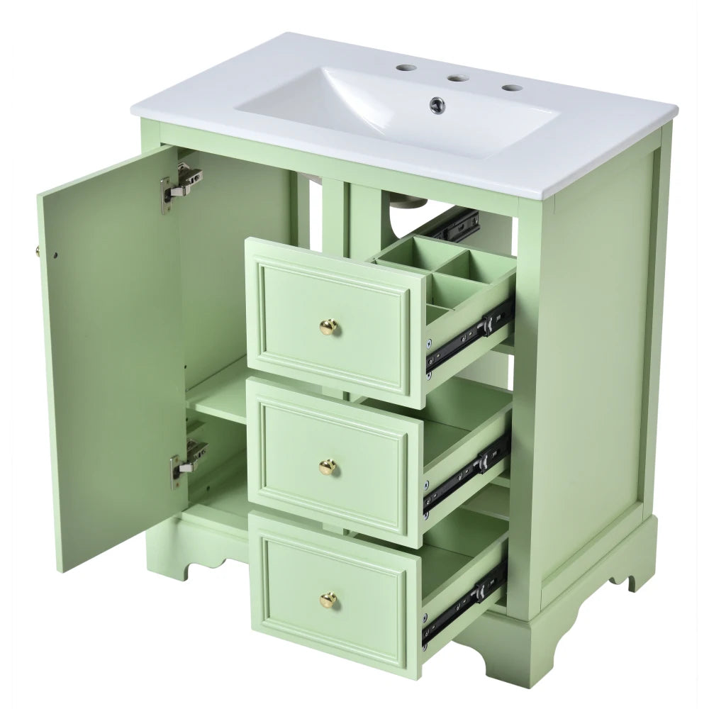 LWOHign Concerned Vanity With Sink Modern Storage Cabinet