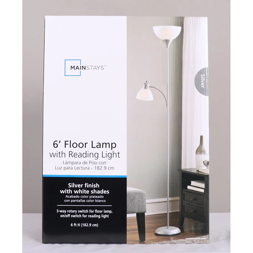 Modern Floor Lamp With Adjustable Reading Light Switch