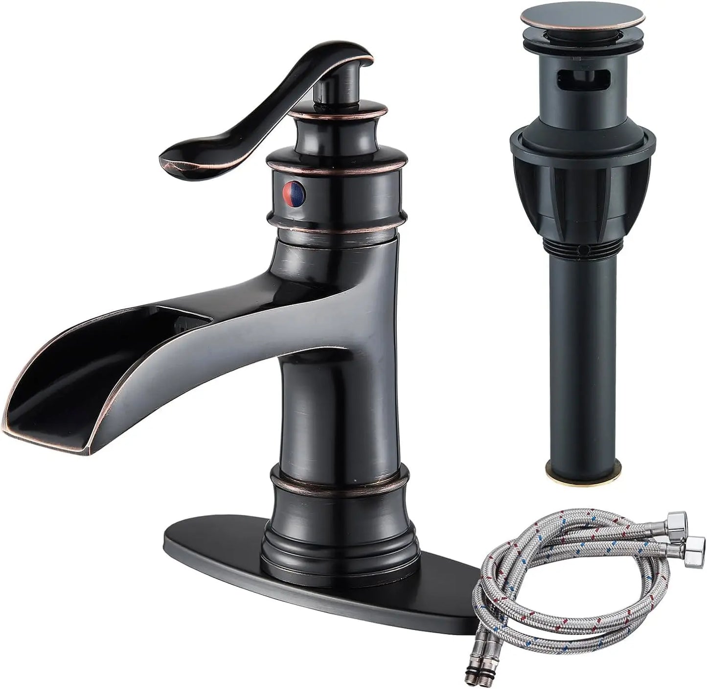 Quyanre Waterfall Faucet Single Handle Lavatory Mixer