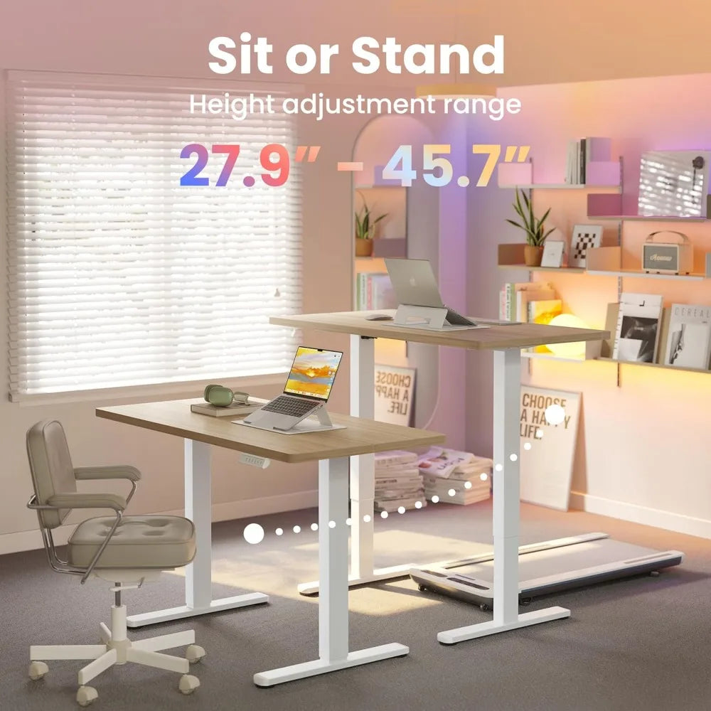 Adjustable 32 Inch Small Electric Standing Desk with Memory Height Settings