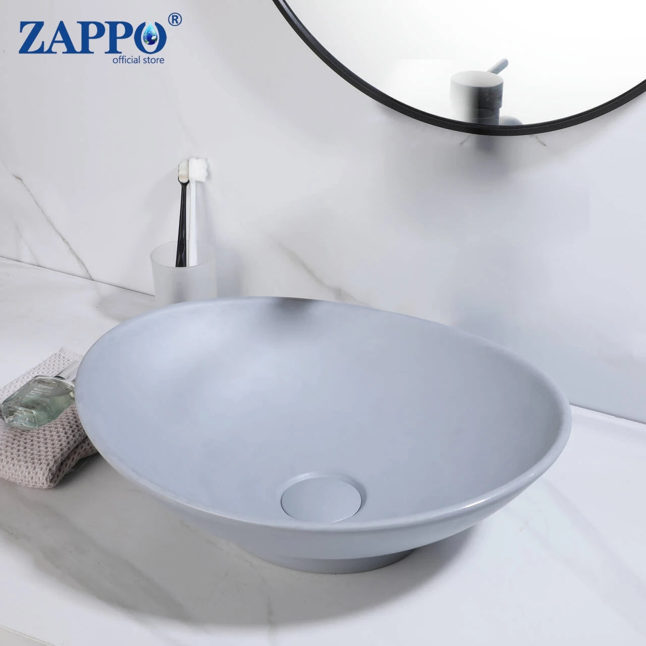 Torayvino Bathroom Vessel Sink Stone Resin Washbasin