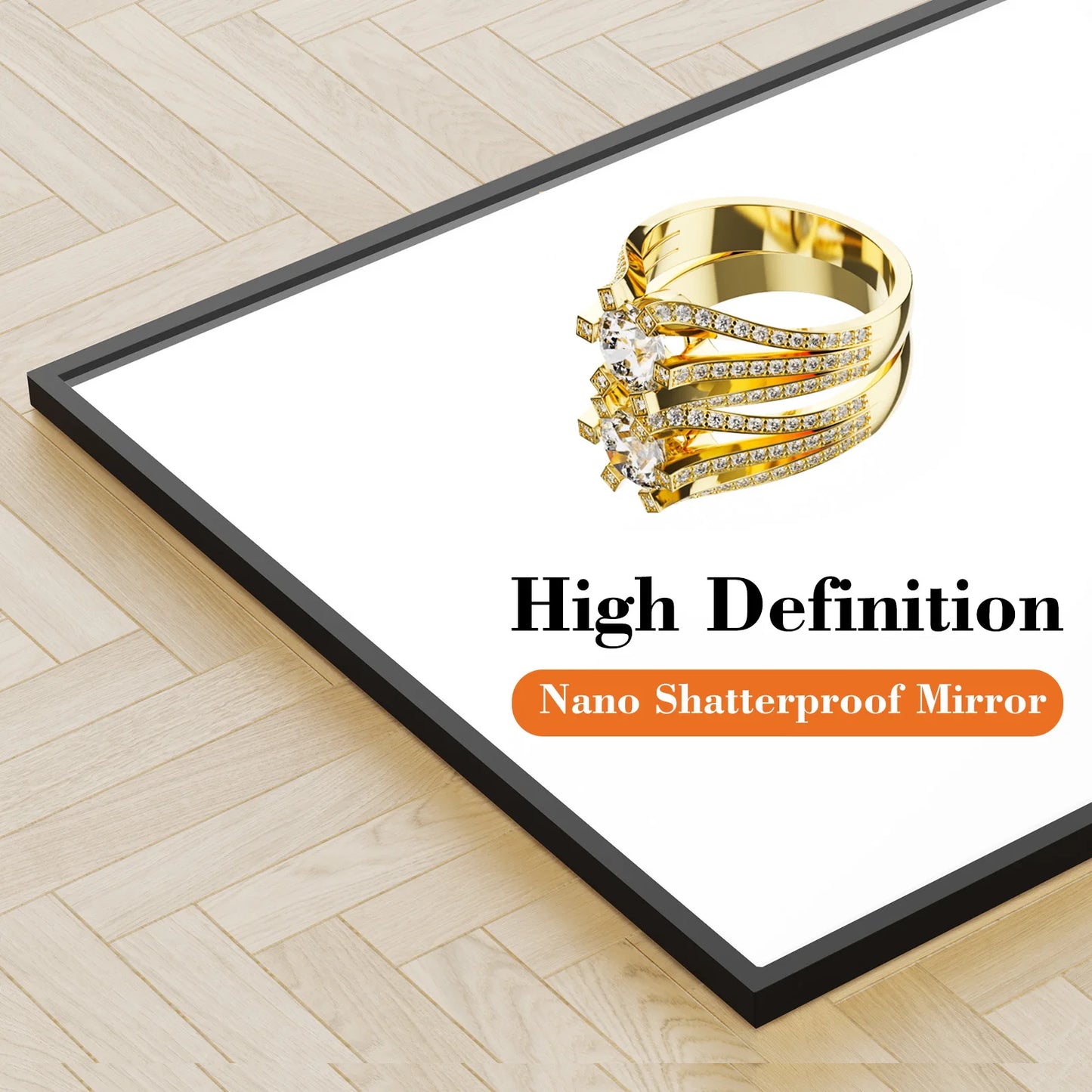 Full Body Wall Mirror with Aluminum Frame for Elegant Home Decor