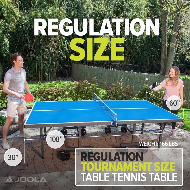 JOOLA Outdoor Ping Pong Table With Waterproof Net Set