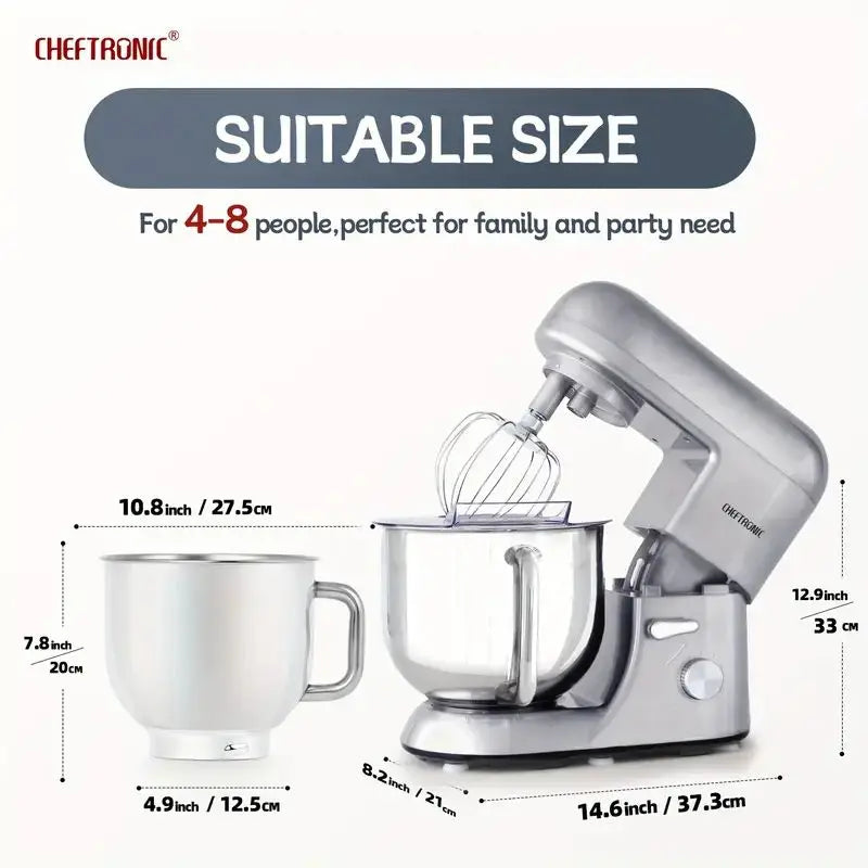 Cheftronic 6 Speed Stand Mixer With Stainless Steel Bowl