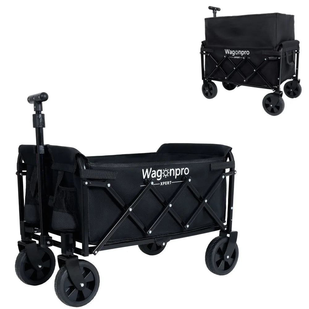 Feature Expandable Dual Layer Utility Wagon With Storage