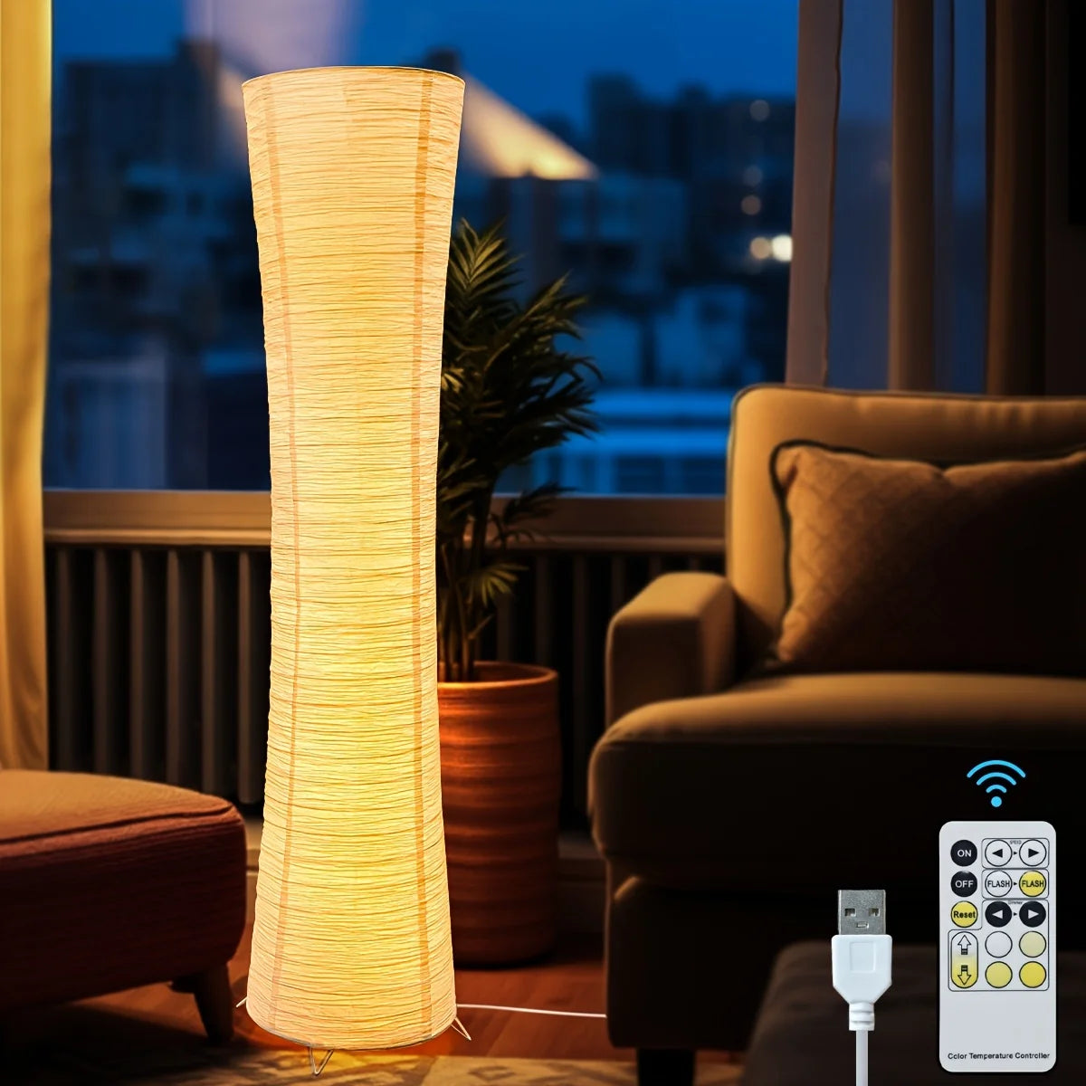 AUKYGGU LED Soft Light Floor Lamp With Warm 3000K Glow