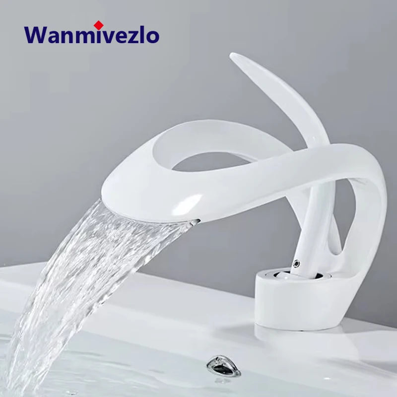 Wanmivezlo Waterfall Basin Faucet Deck Mounted Single Hole