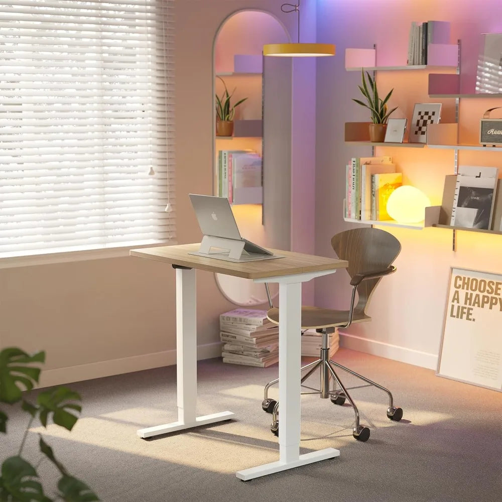 Adjustable 32 Inch Small Electric Standing Desk with Memory Height Settings